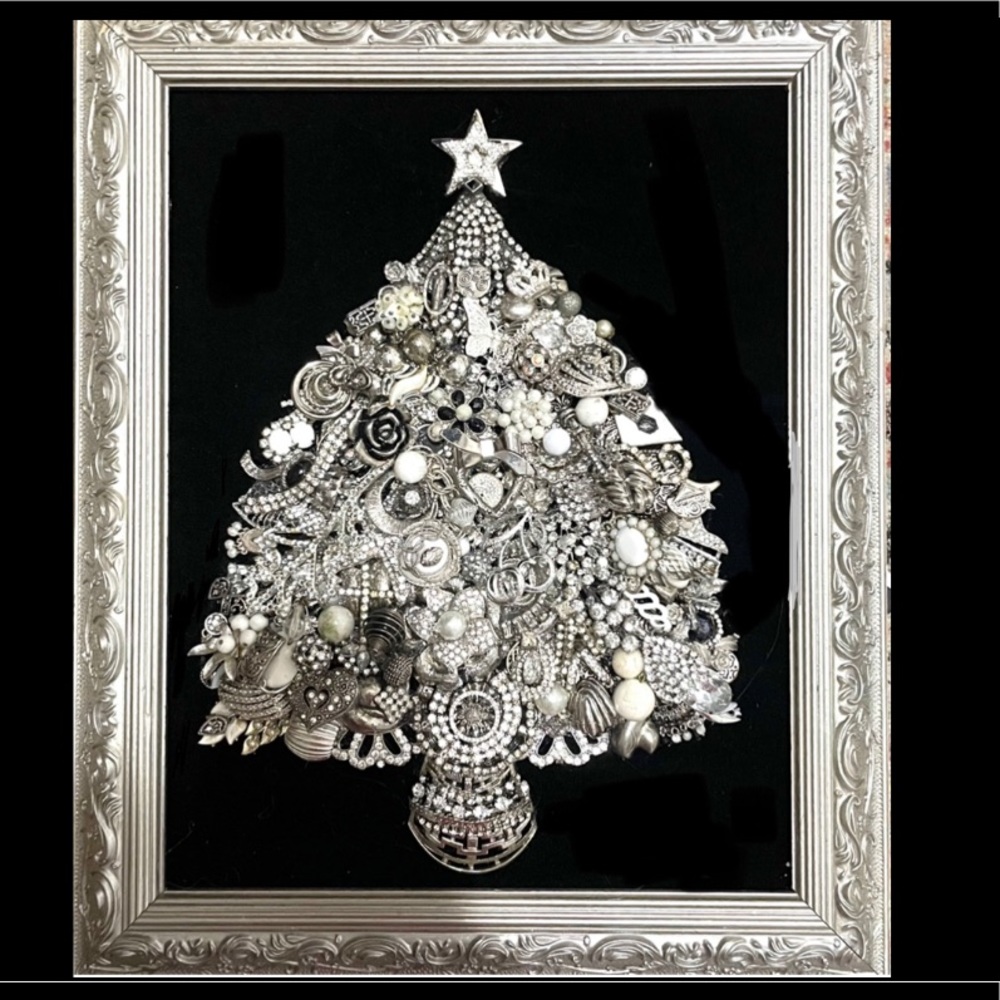 Vintage Mosaic Jewelry Two toned evergreen